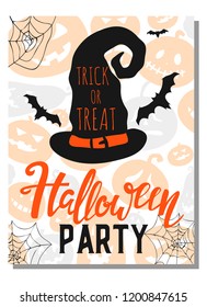 Halloween card.Invitation Card.Vector illustration.