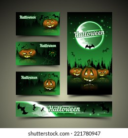 Halloween cards and banner