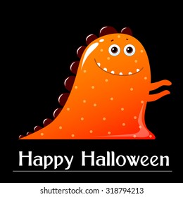 Halloween cards with cute cartoon monsters. Happy halloween. Templates For Placards, Posters, Flyers, Party, Invitation. Hand draw Halloween series