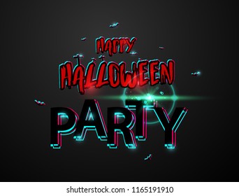 Halloween Carnival Background, Black logo concept design Party, Celebration Vector illustration.