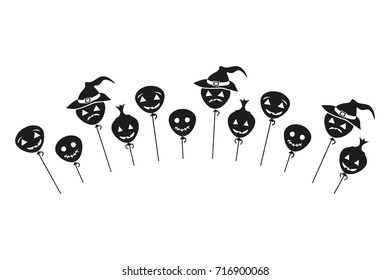 Halloween cartoon Background. Vector Illustration.