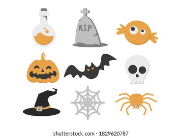 Halloween cartoon character drawing icon as vector.