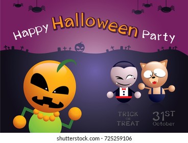 Halloween cartoon character funny cute