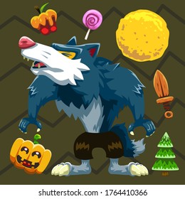 Halloween Cartoon character set for your design need