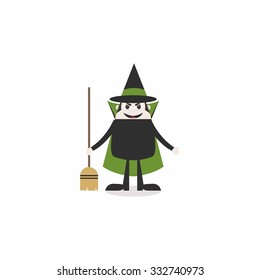 Halloween Cartoon Character Vector Template