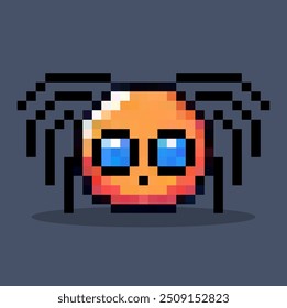 halloween cartoon characters in pixel art