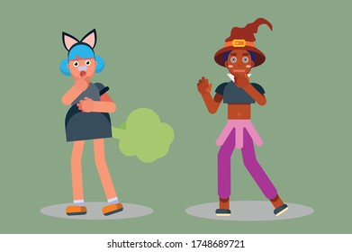 Halloween cartoon elements (vector also available). Simple character vector illustration.