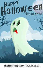 Halloween cartoon ghost