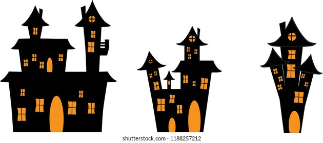 Halloween cartoon huizen