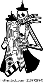 Halloween cartoon movie with black and white 