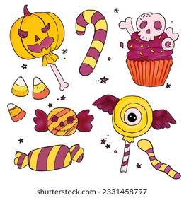 Halloween Cartoon Pumpkin Candy, Halloween, Pumpkin, Funny Pumpkin Candy