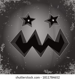 Halloween cartoon pumpkin with face . Vector cartoon Illustration of Carved pumpkin into jack-o-lanterns for halloween banners and posters and layout.