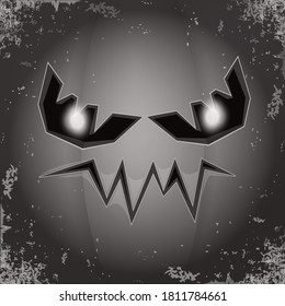 Halloween cartoon pumpkin with face . Vector cartoon Illustration of Carved pumpkin into jack-o-lanterns for halloween banners and posters and layout.