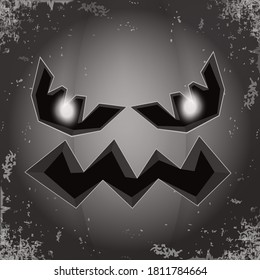 Halloween cartoon pumpkin with face . Vector cartoon Illustration of Carved pumpkin into jack-o-lanterns for halloween banners and posters and layout.