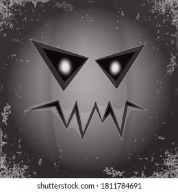 Halloween cartoon pumpkin with face . Vector cartoon Illustration of Carved pumpkin into jack-o-lanterns for halloween banners and posters and layout.