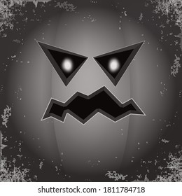 Halloween cartoon pumpkin with face . Vector cartoon Illustration of Carved pumpkin into jack-o-lanterns for halloween banners and posters and layout.