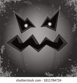 Halloween cartoon pumpkin with face . Vector cartoon Illustration of Carved pumpkin into jack-o-lanterns for halloween banners and posters and layout.