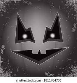 Halloween cartoon pumpkin with face . Vector cartoon Illustration of Carved pumpkin into jack-o-lanterns for halloween banners and posters and layout.
