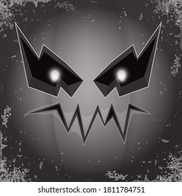 Calabaza de caricatura de Halloween con cara. Caricatura vectorial Ilustración de calabaza tallada en lámparas de jack-o-lancha para carteles y afiches de Halloween y disposición.