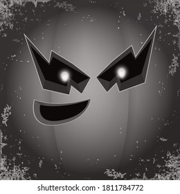 Halloween cartoon pumpkin with face . Vector cartoon Illustration of Carved pumpkin into jack-o-lanterns for halloween banners and posters and layout.