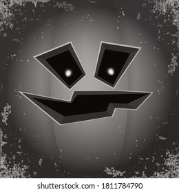 Halloween cartoon pumpkin with face . Vector cartoon Illustration of Carved pumpkin into jack-o-lanterns for halloween banners and posters and layout.