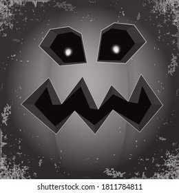 Halloween cartoon pumpkin with face . Vector cartoon Illustration of Carved pumpkin into jack-o-lanterns for halloween banners and posters and layout.