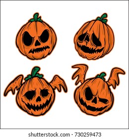 Halloween cartoon series set.