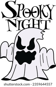 Halloween cartoon symbols hand drawns black and white icon character. Vector illustration. Isolated on transparent background.	