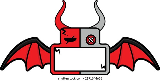 halloween cartoon 
voodoo devil doll mascot character vector illustration cute skull bat board