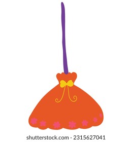 halloween cartoon witch hat, broom, bone, skull cute hand drawing. , Hand drawn for card, background, planner, fabric, pattern, wedding card, Happy halloween,invitation,greeting,decoration.