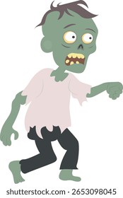 Halloween, Cartoon Zombie Walking Animation Clipart