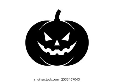 Halloween Carved pumpkin icon silhouette  silhouette vector illustration