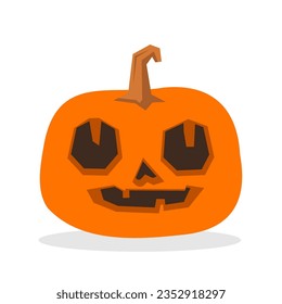 Halloween carved pumpkin vector illustration. Jack O Lantern fun character.
