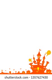 Halloween castle background
