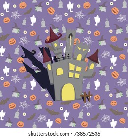 Halloween castle background