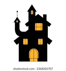 halloween castle creepy illustration vector isolated