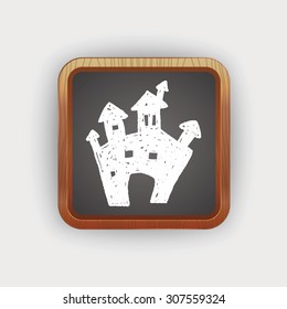 halloween castle doodle