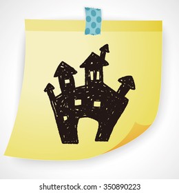 halloween castle doodle
