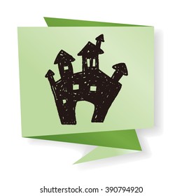 halloween castle doodle