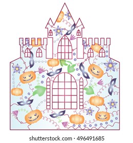 Halloween castle gradient