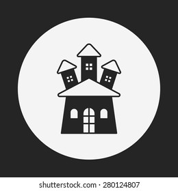 halloween castle icon