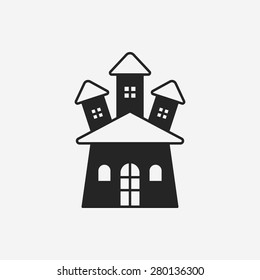 halloween castle icon