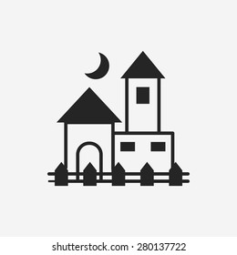 halloween castle icon