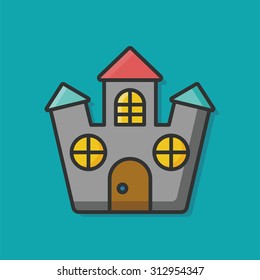 halloween castle icon
