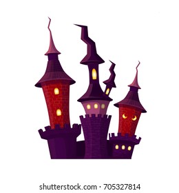 Halloween castle icon. 