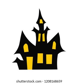 Halloween castle illustration