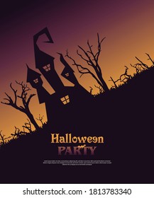 Halloween Castle Layout/Cover. Hintergrund für kreatives Design