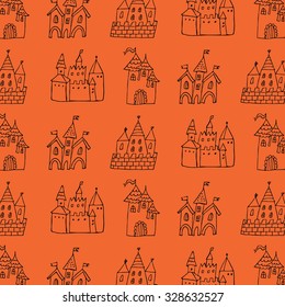 halloween castle pattern
