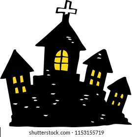 Halloween Castle Silhouette