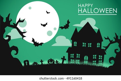 Halloween Castle In Vector 4